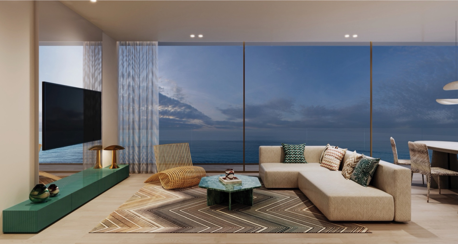 Trio Isle interior design