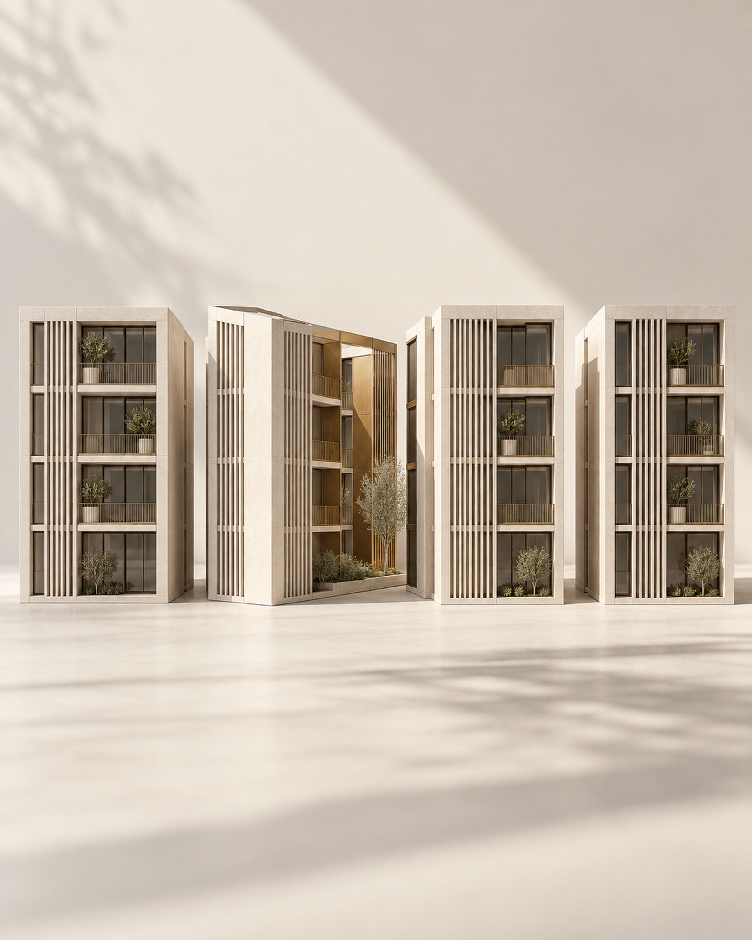 Architectural model representing the OCTA portfolio